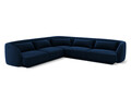 Coltar reversibil 5 locuri, Tulum, Cosmopolitan Design, 255x255x70 cm, catifea, albastru regal