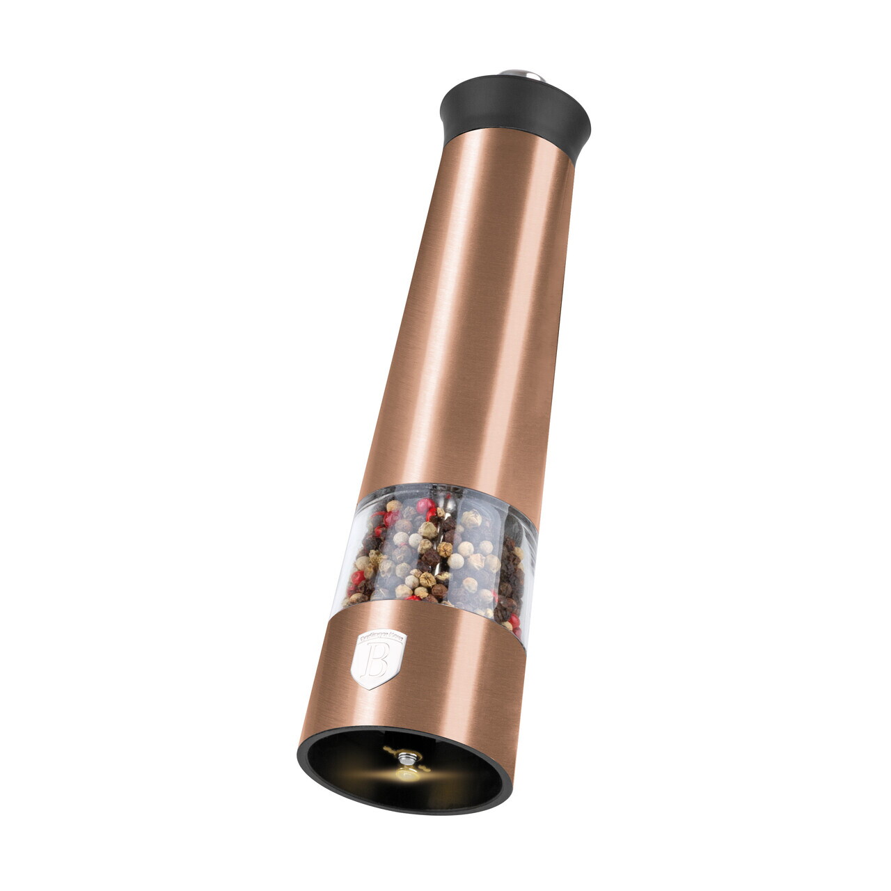 Set 2 rasnite electrice pentru sare/piper Berlinger Haus, Rose Gold, inox/ceramica, roz/negru - imagine 9