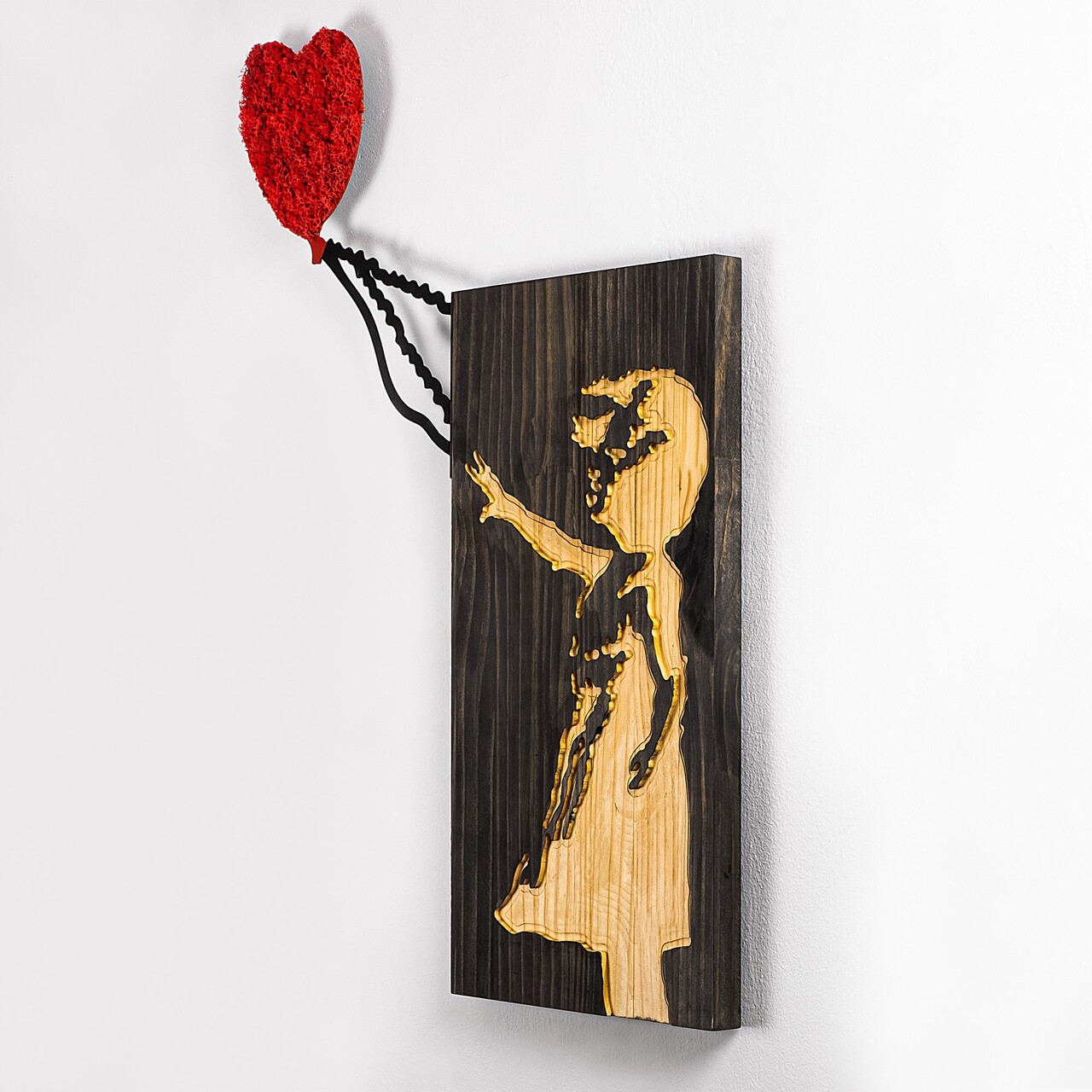 Decoratiune de perete, Banksy, Dimensiuni: 60 x 83 cm, Nuc / Maro / Roșu - view 7