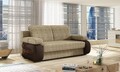 Canapea extensibila 3 locuri ELTAP, Laura, 202x79x84 cm, lemn/poliester, bej/maro inchis