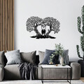 Decoratiune de perete, Love, metal, 65 x 43 cm, negru