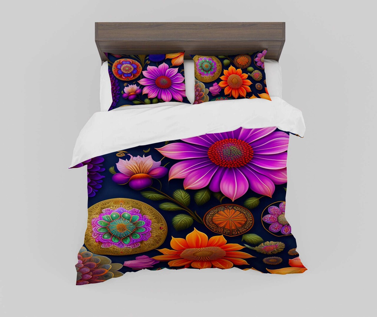 Set husă de pilotă dublă (FR), L'essentiel Maison, FLW_DVT25-11, Multicolor - view 4