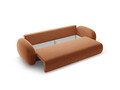 Canapea extensibila 3 locuri, Tonale, Cosmopolitan Design, 262x105x88 cm, tesatura chenille, caramiziu