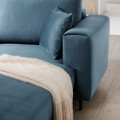 Coltar extensibil dreapta 4 locuri ELTAP, RT-100VE, Dalia, 289x190x95 cm, lemn/poliester, albastru deschis