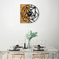 Ceas de perete, Wooden Clock 36, Lemn/metal, Dimensiune: 60 x 3 x 58 cm, Nuc / Negru