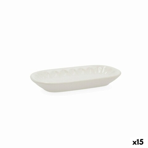 Set 15 platouri, Bidasoa, Romantic, 19 cm, ceramica, alb Bidasoa
