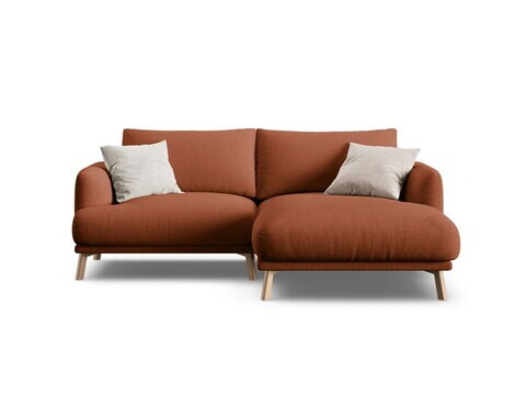Coltar dreapta 3 locuri, Naomi, Micadoni Home, 200x170x75 cm, tesatura structurata, caramiziu