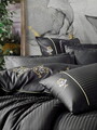 Lenjerie de pat dubla, King - Anthracite, Cotton Box, Bumbac Satinat