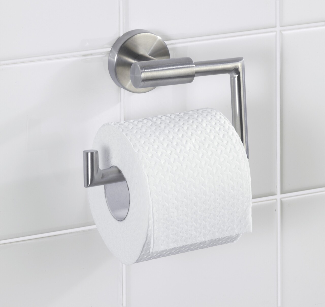 Suport hartie igienica, Wenko, Bosio Matt, 6.5 x 10.5 x 15 cm, inox - 1 | YEO