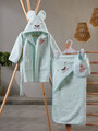 Set de baie pentru bebeluși, Cotton Box, Aslan, Bumbac, Verde menta