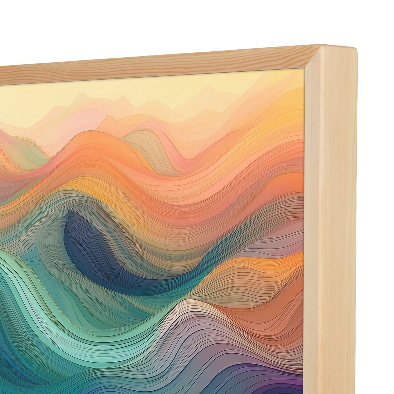 Tablou decorativ, Cc-K-Ah-1000, Canvas, Cadru: 100% LEMN (Grosime: 18 mm), Multicolor - view 3