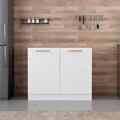 Dulap pentru bucatarie, Hanah Home, Minar, 100x87x58 cm, Alb