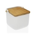Recipient depozitare sare Layla, Versa, 12.2x12.2x11.7 cm, ceramica/bambus