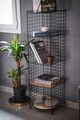 Corp biblioteca, Puqa Design, Elvis, 137.5x37x35 cm, Metal, Negru