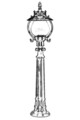 Lampadar de exterior, Avonni, 685AVN1345, Plastic ABS, Negru