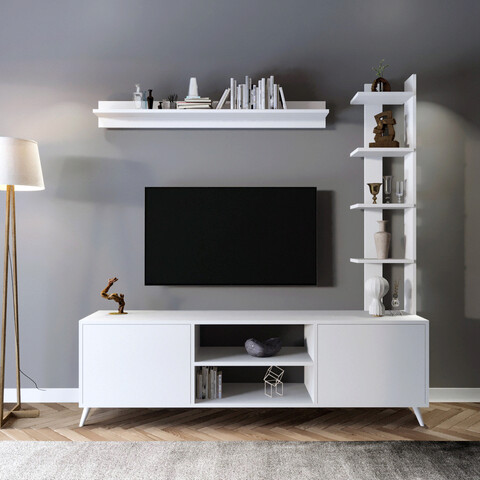 Comoda tv, lacivert, meneviş tv Ünitesi l3010, alb
