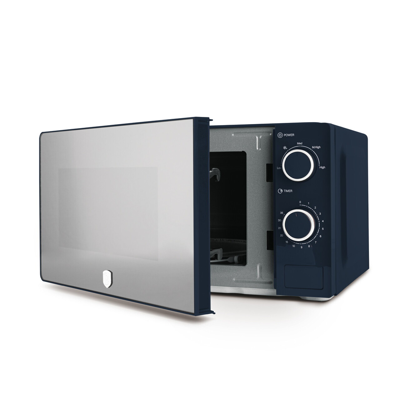 Cuptor cu microunde Berlinger Haus, Deep Sea, 1100W, 20L, 44.5x24.2x32.5 cm, albastru mat/argintiu - imagine 4