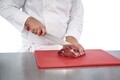 Cutitul bucatariului profesional, Cooking by Heinner, 31 cm, inox, rosu