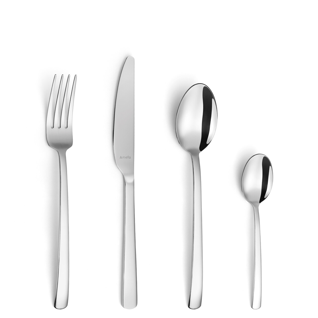 Set tacamuri 24 piese Pontis, Amefa, 6 persoane, inox 18/0, argintiu — imaginea 2