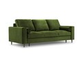 Canapea extensibila, Camellia, Mazzini Sofas, 3 locuri, cu lada de depozitare, 220x100x92 cm, catifea, verde