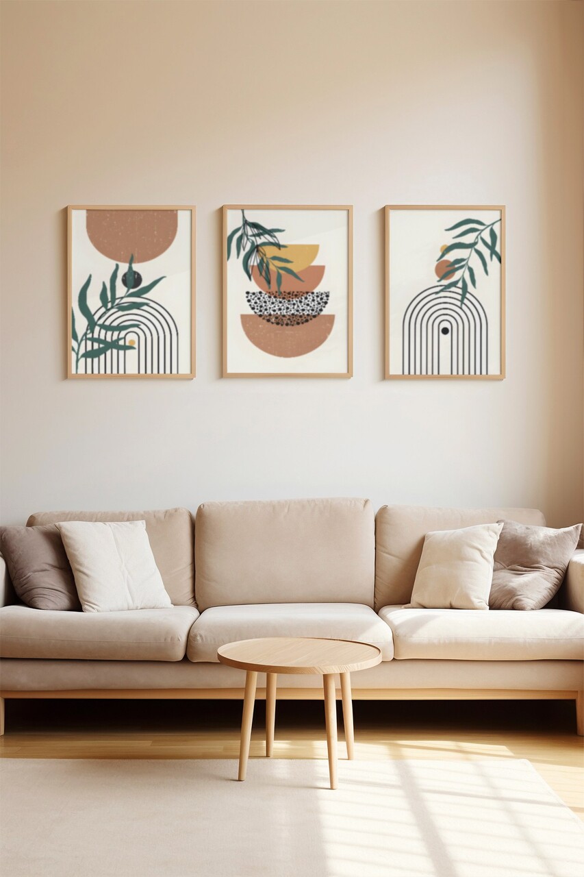 Set 3 tablouri decorative, 3Dartsohoset130, MDF, Multicolor - view 2