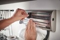 Suport pentru prosoape de bucatarie/folie aluminiu/folie plastic, Leifheit, Parat Royal, cu montare pe perete, 16 x 38 cm, inox/plastic
