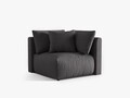 Modul pentru canapea, 1 loc, Chris-259, Micadoni Home, 100x100x80 cm, tesatura structurata chenille, gri beton