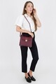 Geanta Beverly Hills Polo Club, 119, piele naturala, visiniu