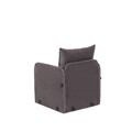 Canapea extensibilă cu 1 loc, Futon, 859FTN2880, Metal , Gri