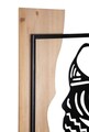 Decoratiune de perete Tribal, Mauro Ferretti, 53x80 cm, fier/MDF, negru/maro