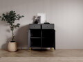 Comoda ADRK, Tili 2D 2S, 83.6x40.8x95 cm, PAL laminat, negru