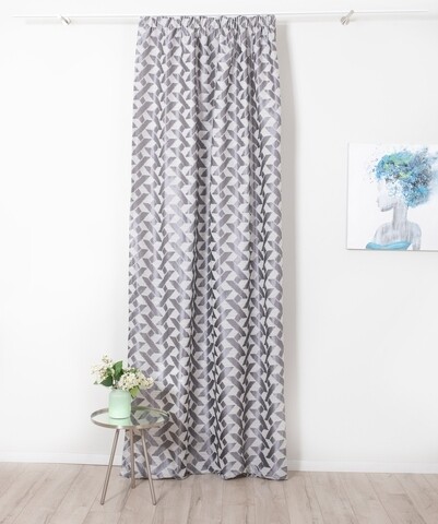 Draperie mendola interior, sandine, 140x260 cm, poliester, gri
