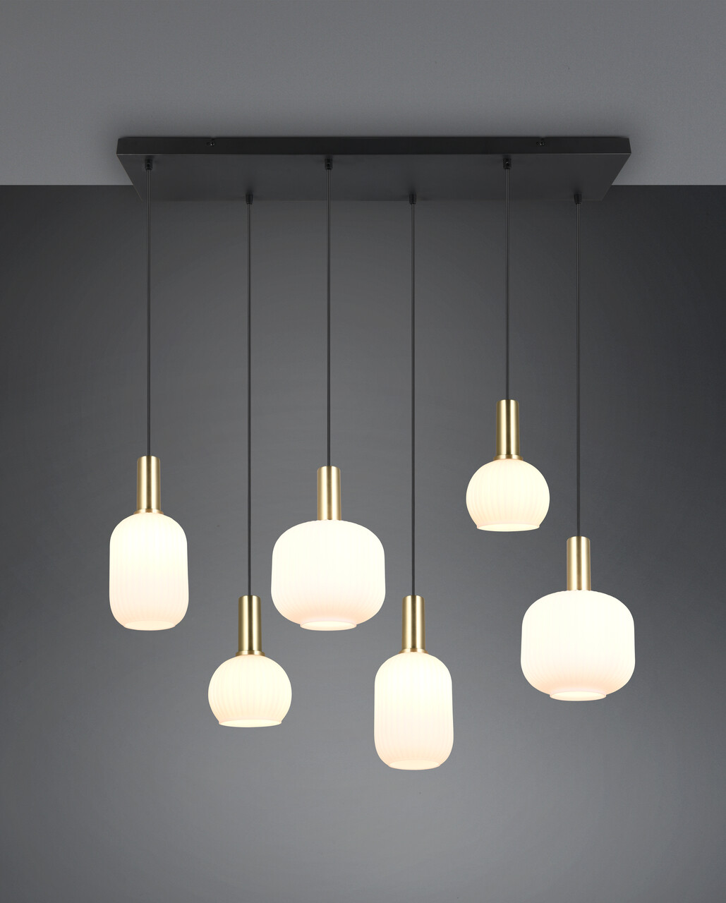 Lustra Diva, TRIO, 85x20x150 cm, 10W, 6x E27, metal, multicolor