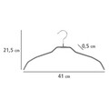 Set 20 umerase Alessia, Wenko, 41x0.5x21.5 cm, metal/PVC, argintiu/gri