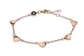 Bratara, Emily Westwood, Rose Gold Multi Heart, inox, auriu
