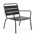 Scaun pentru gradina Marlyn, Bizzotto, 65 x 74 x 71 cm, otel, finisaj mat, gri carbune