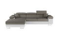 Coltar extensibil stanga 4 locuri ELTAP, Armd-55, Armando, 289x203x85 cm, lemn/poliester, gri/alb