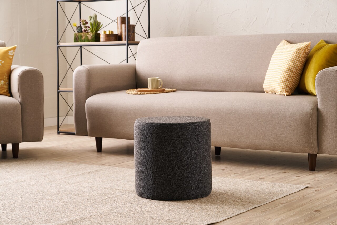 Taburet, Atelier del Sofa, 825BLC5111, Lemn, Fumuriu - view 2