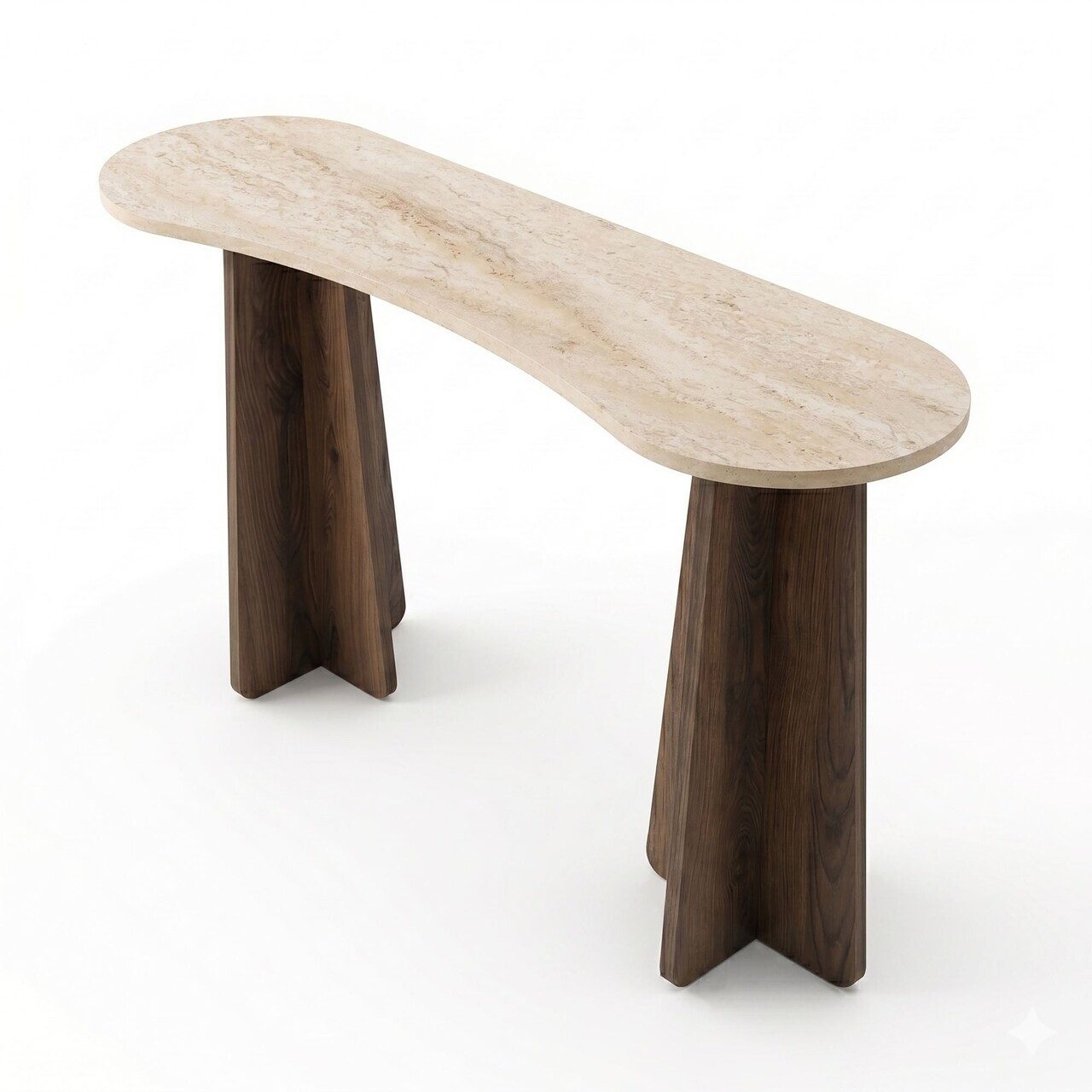 Consola, Hanah Home, Zen, 120x75x35 cm, PAL, Travertin / Nuc - view 6