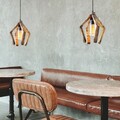 Lustra, Lustro, 521SHN3120, Lemn, Negru/Lemn