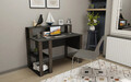 Birou, Retricy, Queens, 120x59.6x95.2 cm, PAL, Antracit / Stejar închis