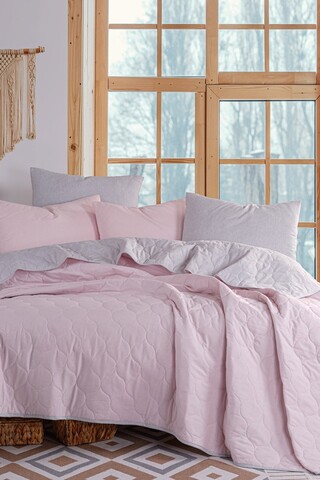 Cuvertura Single 155x200 cm, Solid - Powder, Grey, Eponj Home, 65% bumbac/35% poliester