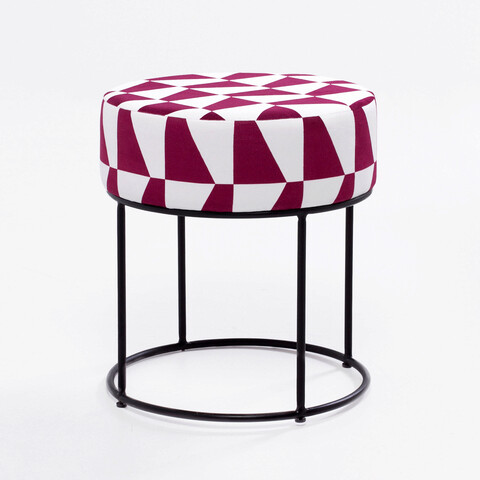 Bancheta, balcab home, 825blc1227, metal / mdf, roșu claret / alb