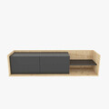 Comoda TV, Retricy, Krog, 160x35x36.8 cm, PAL, Stejar / Antracit