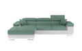 Coltar extensibil stanga 4 locuri ELTAP, Armd-23, Armando, 289x203x85 cm, lemn/poliester, verde/alb