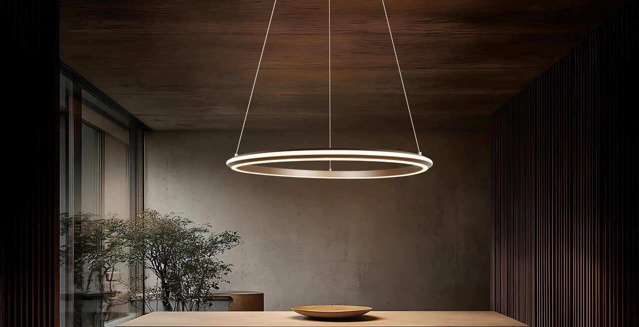 Lustra Amador, TRIO, 75x150 cm, 48W, 1x SMD, metal, aramiu - 1 | YEO