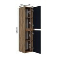 Dulap de baie, Hanah Home, 1705, 35x130x30 cm, MDF-LAM, Pin Atlantic / Antracit