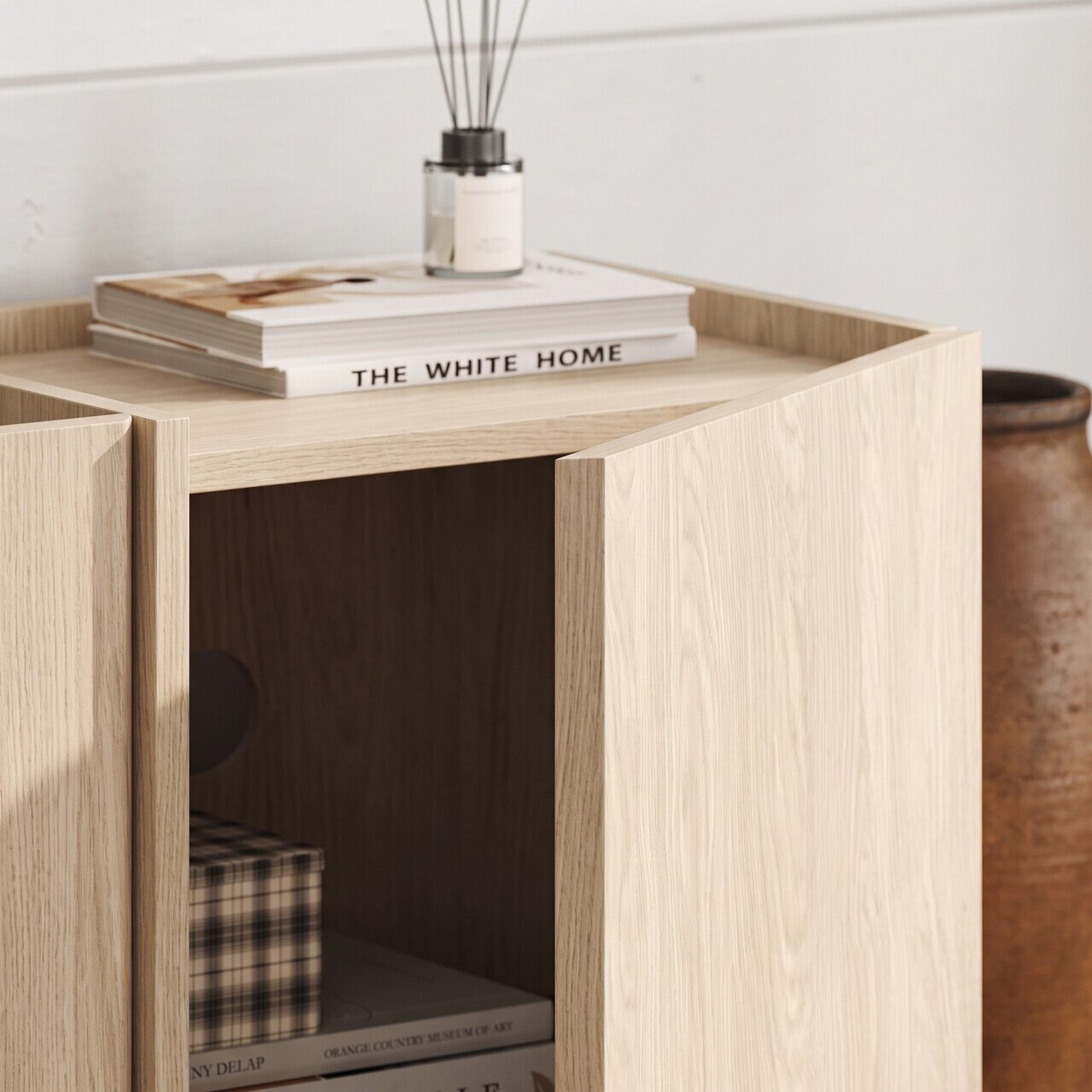 Comoda TV, Nordure, Lowen, 180x46x35 cm, Stejar Compass — imaginea 5