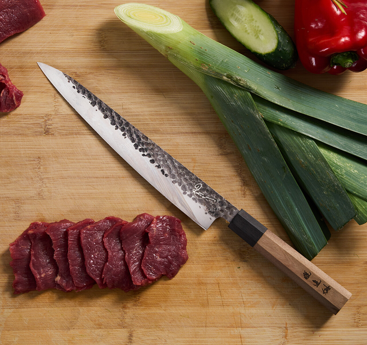 Cutit Sashimi, Samurai Gourmet by Rikito Watanabe si Cooking by Heinner, 24 cm, inox/lemn, maro - imagine 4