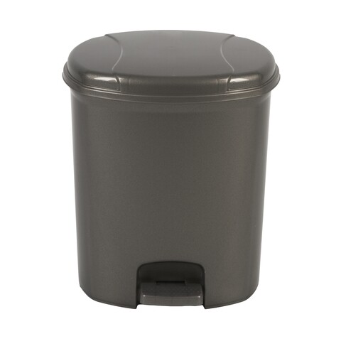 Cos de gunoi cu pedala heinner, 14 l, plastic, gri